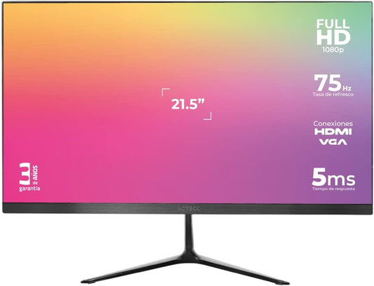 Monitor Led 21.5" Acteck (Ac-933858) Sp215,1920*1080,75Hz,5Ms,Hdmi,Vga,Dc,Inclinacion,Negro