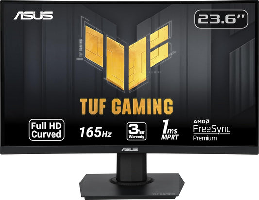 Monitor Led Asus 23.6" (Vg24Vqe) Tuf Gaming,1920X1080,165Hz,1Ms,Va,2*Hdmi,Dp,Elmb,Freesync Premium