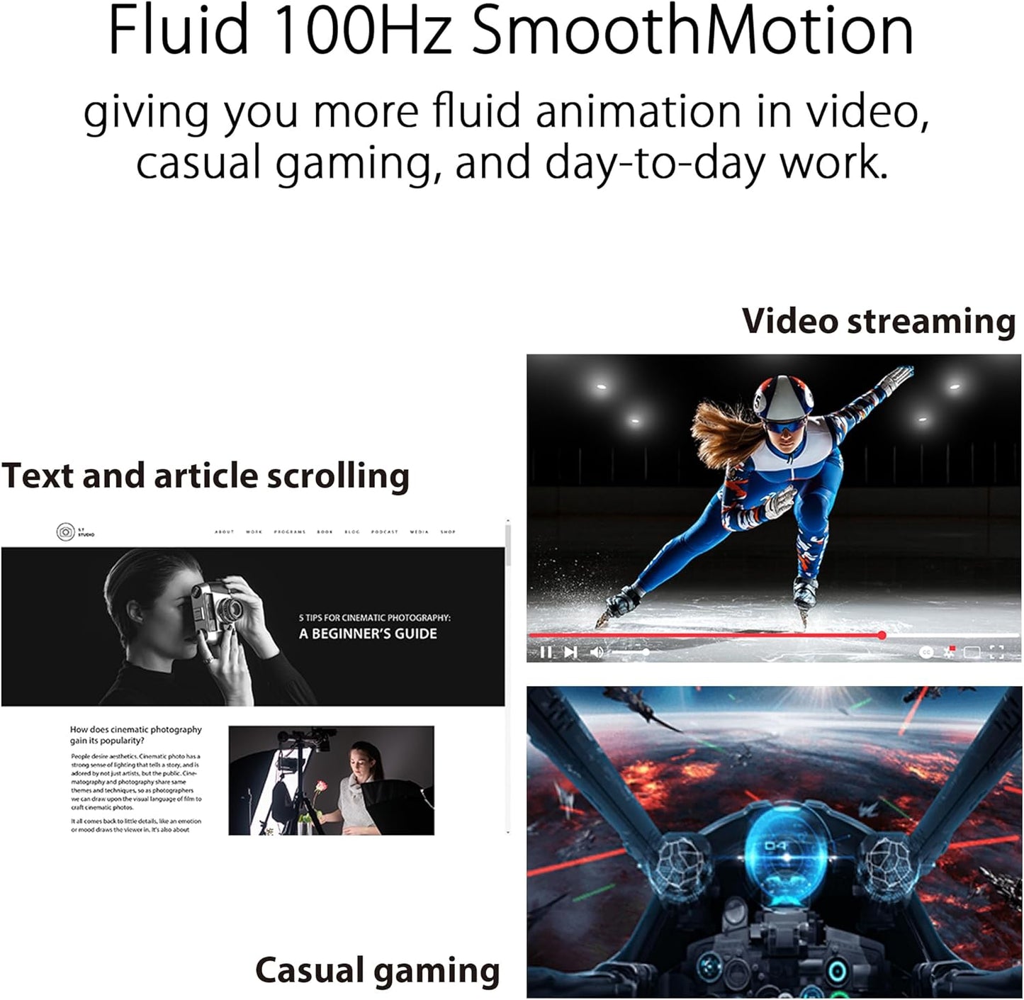 Monitor Led Asus 23.8" (Va24Ehf) 1920X1080 100Hz,Ips,Hdmi,Adaptative-Sync,Negro