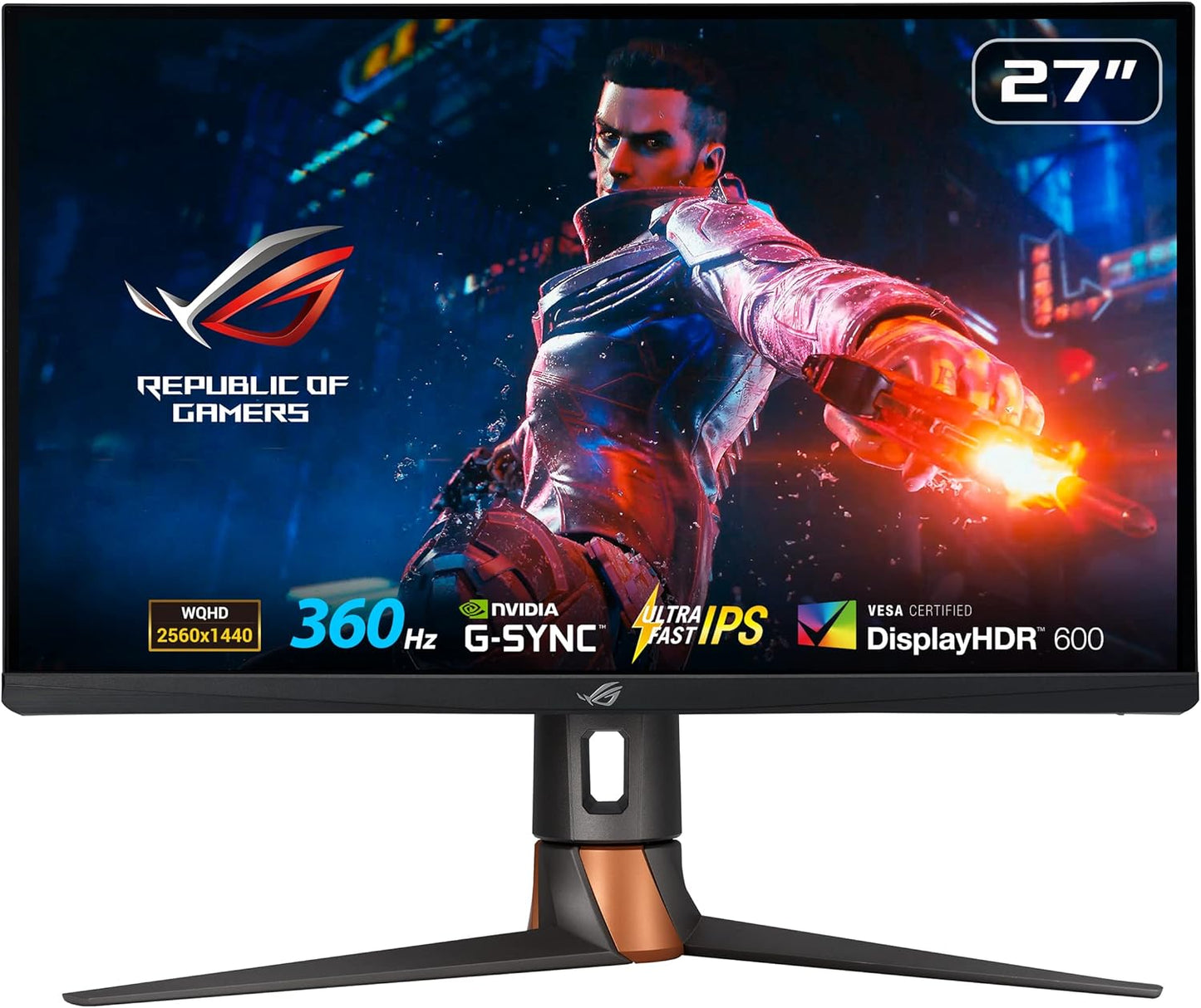 Monitor Led Asus 27 (Pg27Aqn) Rog Swift2560X1440Qhdled360Hz1Ms3*Hdmidpg-Synchdr10