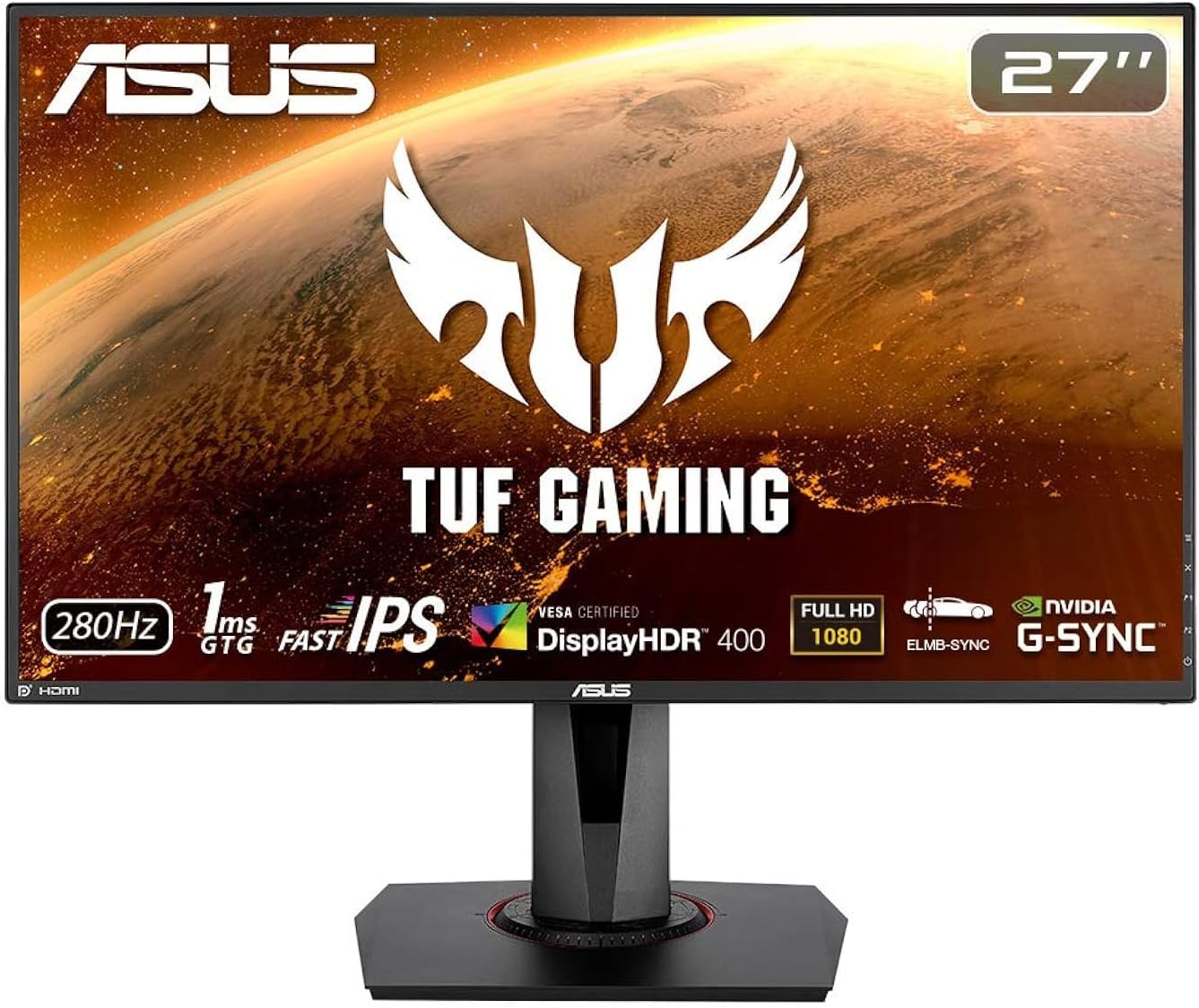Monitor Led Asus 27 (Vg279Qm) Tuf Gaming 1920X1080 280Hzfull Hdips1Ms2*Hdmidpg-Synchdrgris