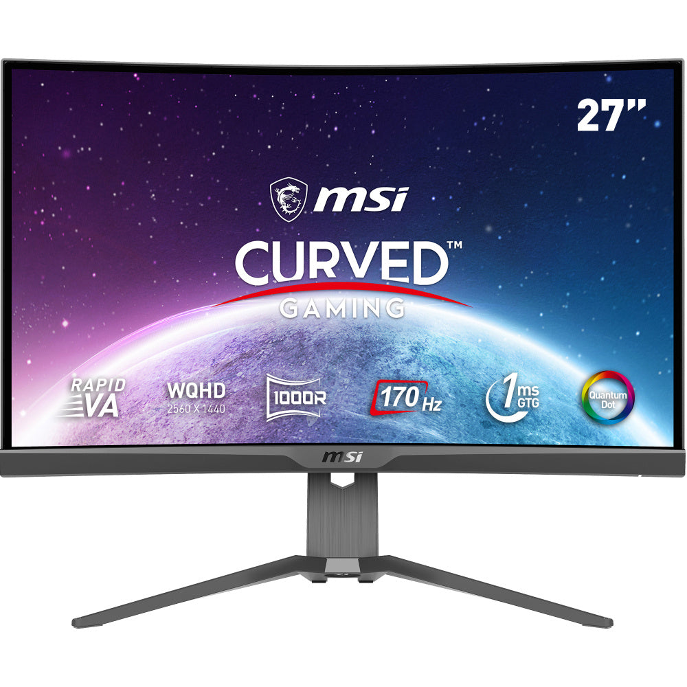 Monitor Led Msi 27 (Mag 275Cqrf Qd) 2560X1440 Curvo 170Hz 1Ms 1*Dp 2*Hdmi 1*Tipo C