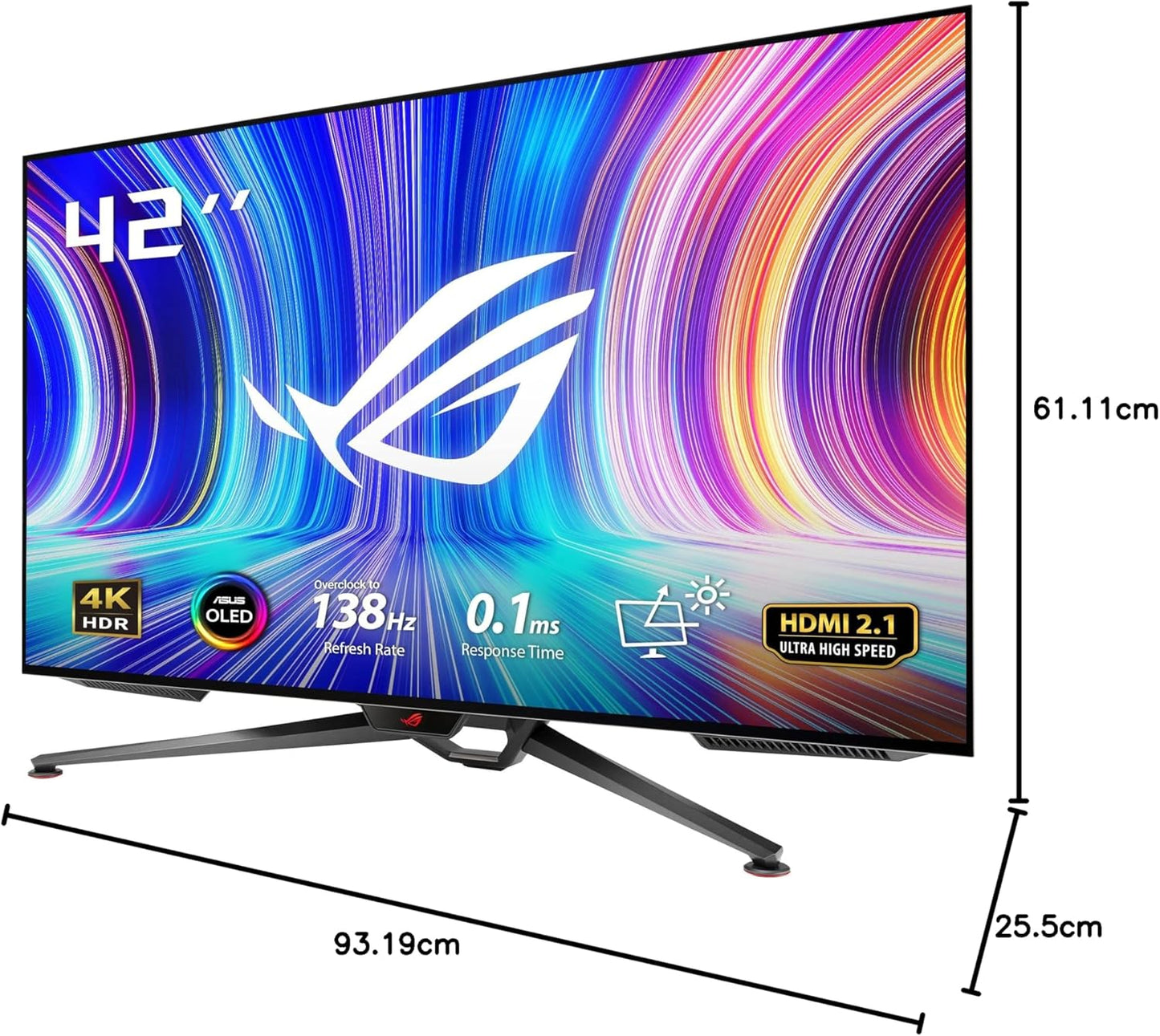 Monitor Oled Asus 41.5 (Pg42Uq) Rog Swift3840X2160138Hz0.1Msoled4*Hdmidp4*Usbg-Synchdr10