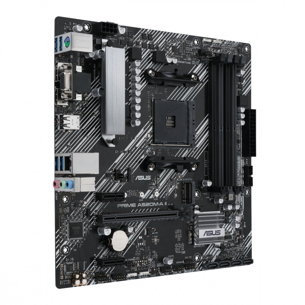 Motherboard Asus (Prime A520M-A Ii/Csm) Socket Am4,4*Ddr4,Hdmi,Dp,Vga,Pcie-3.0,M.2,Micro Atx
