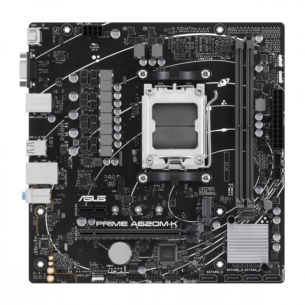 Motherboard Asus (Prime A620M-K-Csm) Socket Am52**Ddr5Hdmivgapcie-4.0M.2Micro Atx