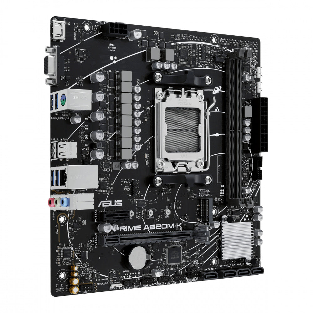 Motherboard Asus (Prime A620M-K-Csm) Socket Am52**Ddr5Hdmivgapcie-4.0M.2Micro Atx