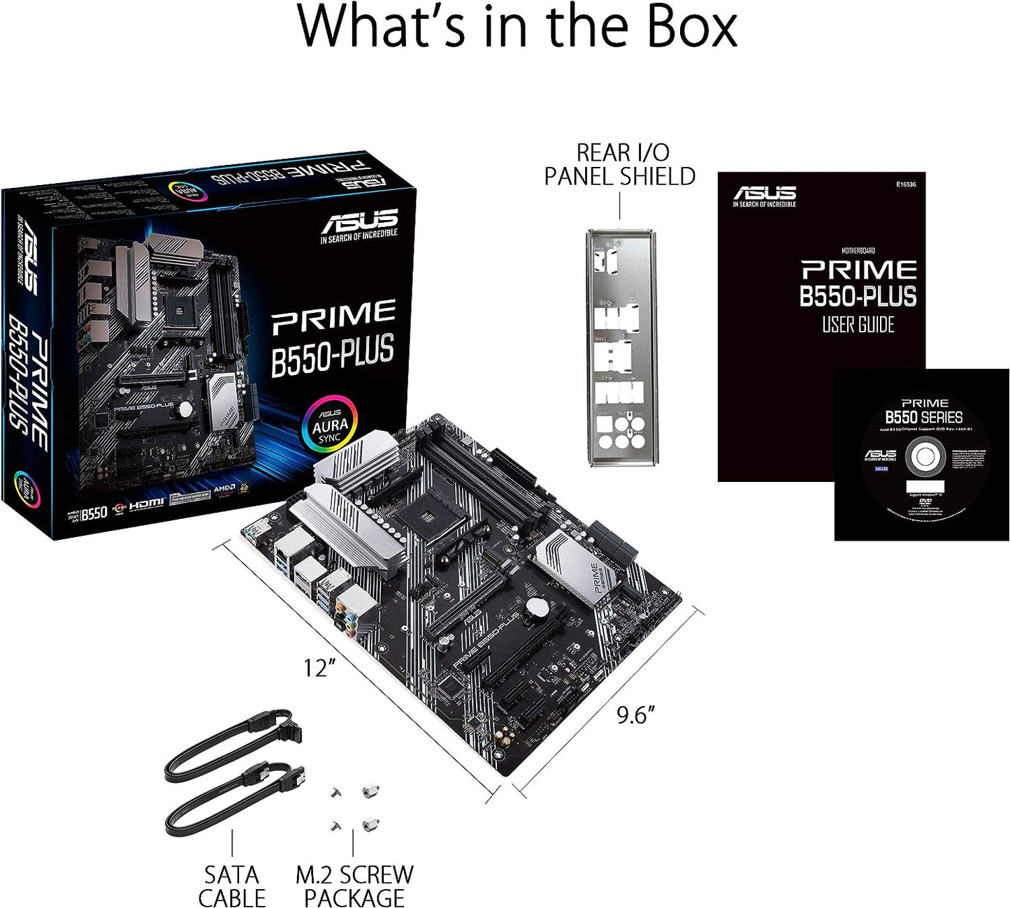 Motherboard Asus (Prime B550-Plus) Socket Am4,4*Ddr4 4866,Vga,Hdmi,Dvi-D,M.2,Micro-Atx