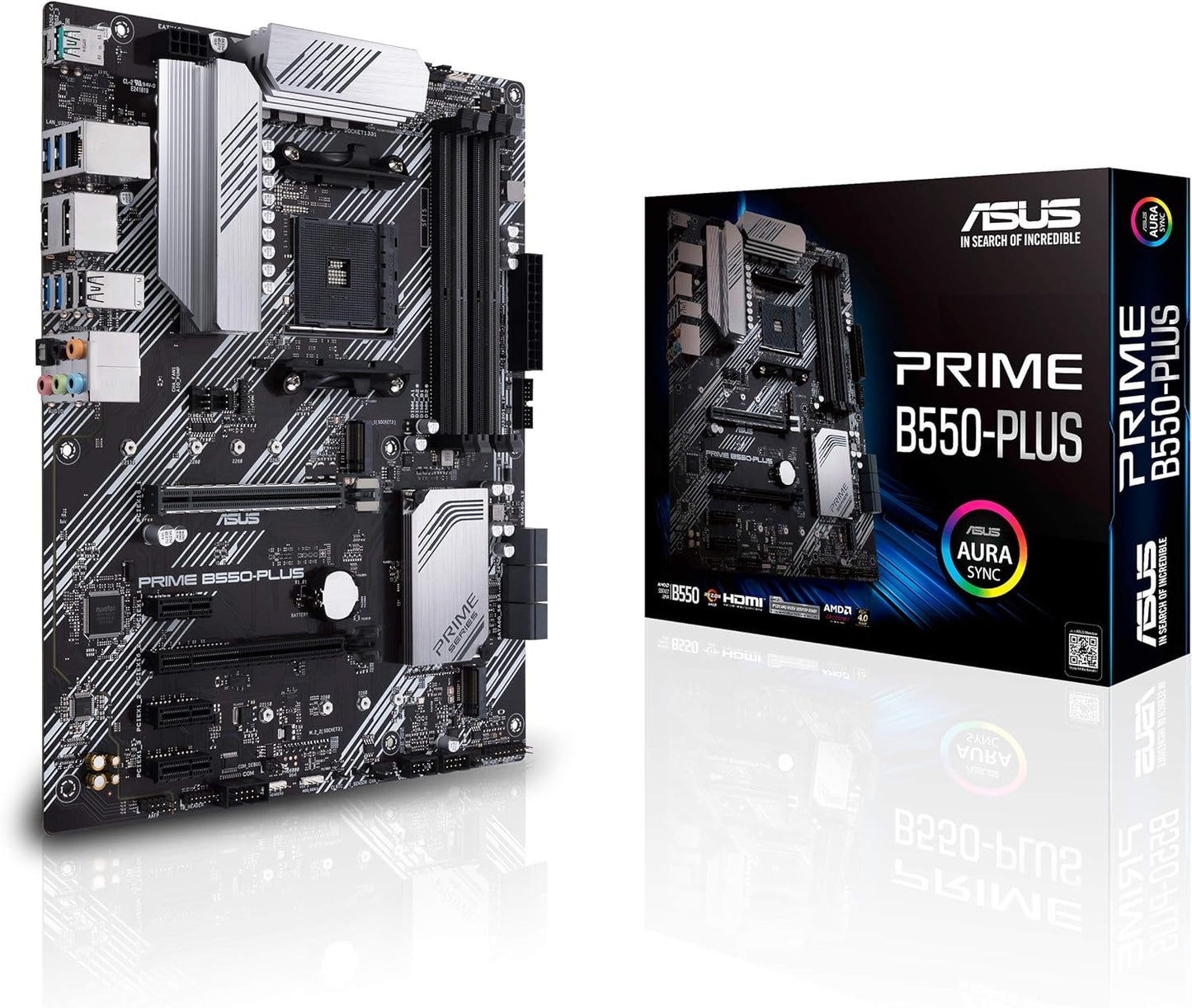 Motherboard Asus (Prime B550-Plus) Socket Am4,4*Ddr4 4866,Vga,Hdmi,Dvi-D,M.2,Micro-Atx