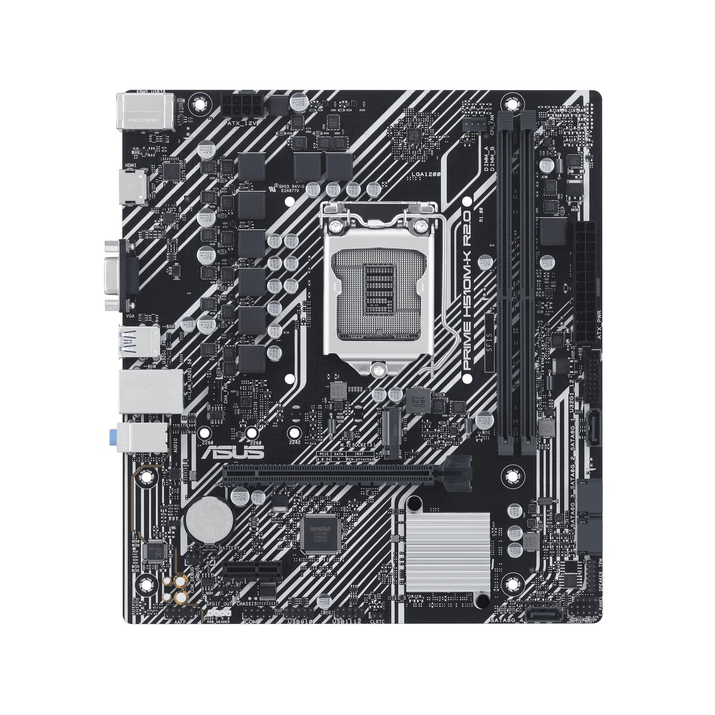 Motherboard Asus (Prime H510M-K R2.0) Socket 120011A,2*Ddr4 3200,Hdmi,Dp,Vga,Micro Atx
