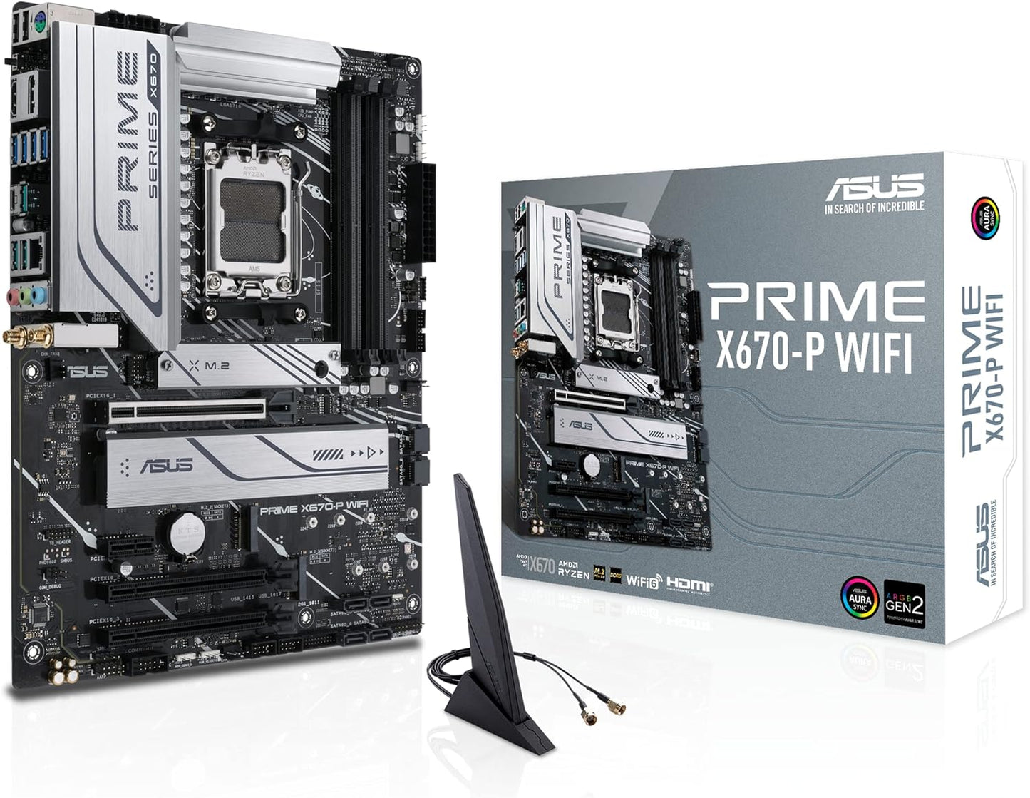 Motherboard Asus (Prime X670-P Wifi) Socket Am5,4*Ddr5,Hdmi,Dp,Pcie-5.0,Wifi6,Atx