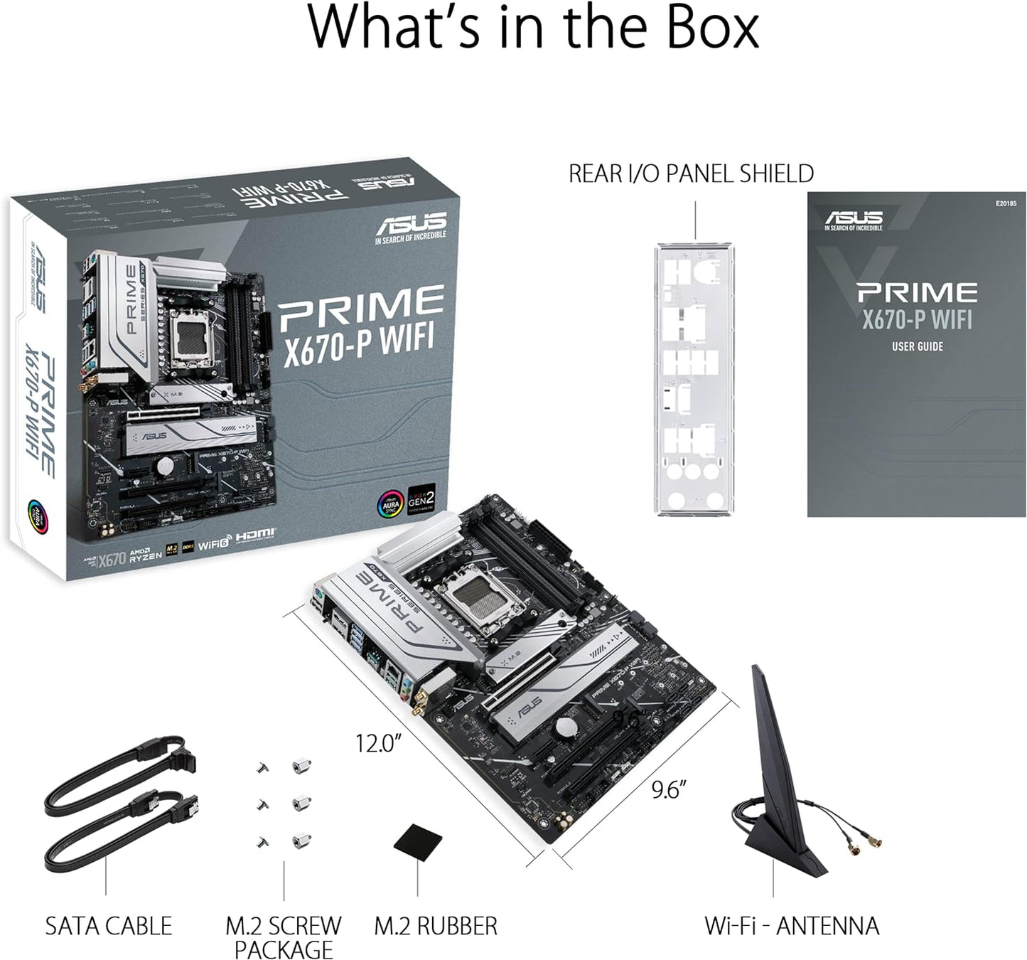 Motherboard Asus (Prime X670-P Wifi) Socket Am5,4*Ddr5,Hdmi,Dp,Pcie-5.0,Wifi6,Atx