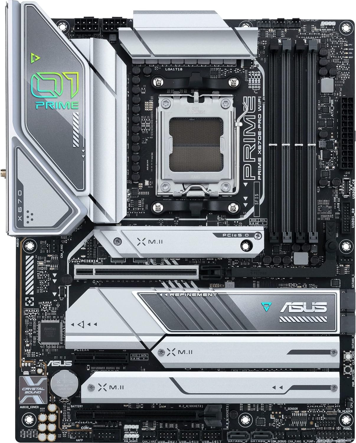 Motherboard Asus (Prime X670E-Pro Wifi) Socket Am54*Ddr5Hdmidppcie-5.0Wifi6Eatx
