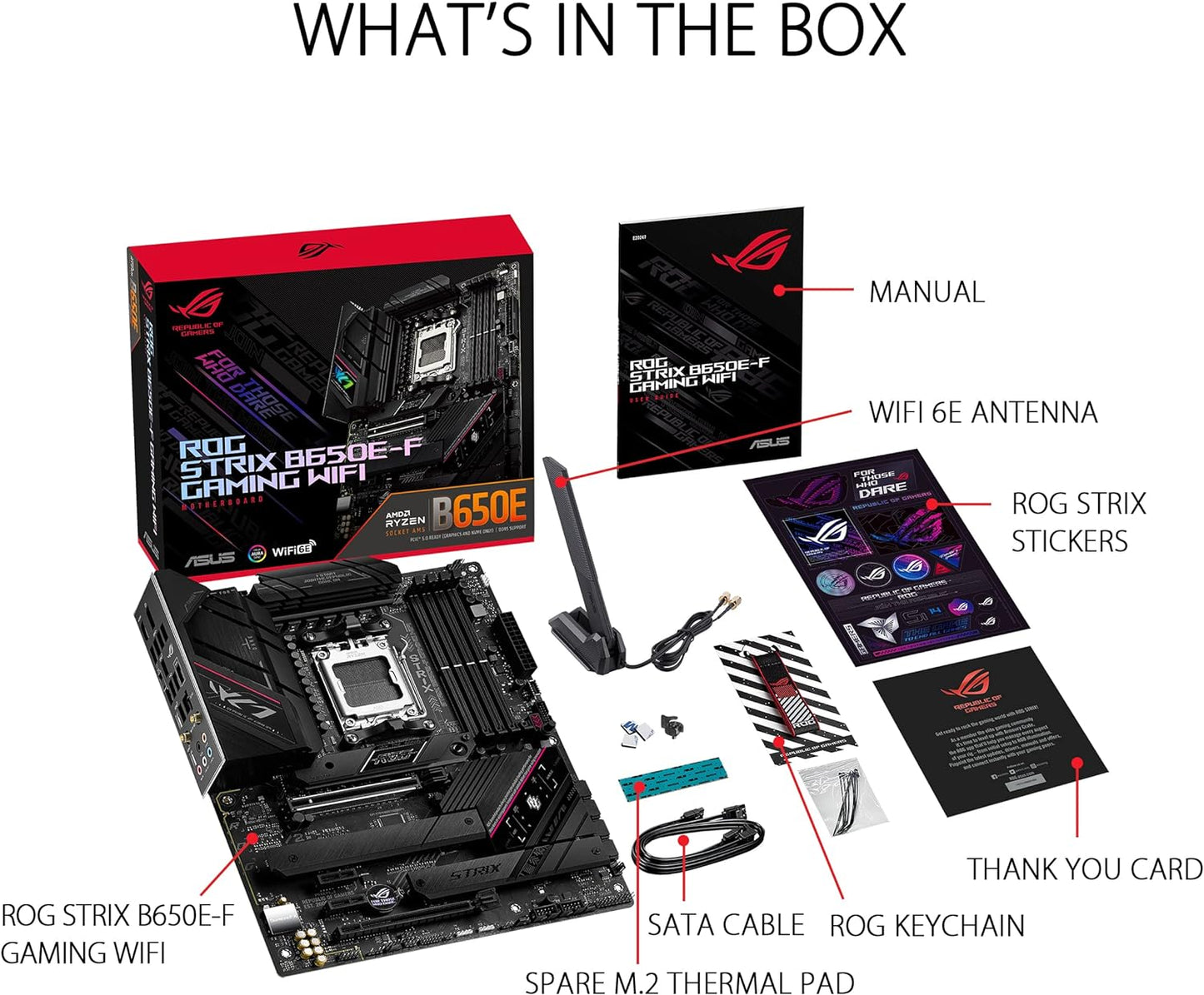 Motherboard Asus (Rog Strix B650E-F Gaming Wifi) Socket Am54*Ddr5Hdmidppcie-5.0Wifi6Eatx