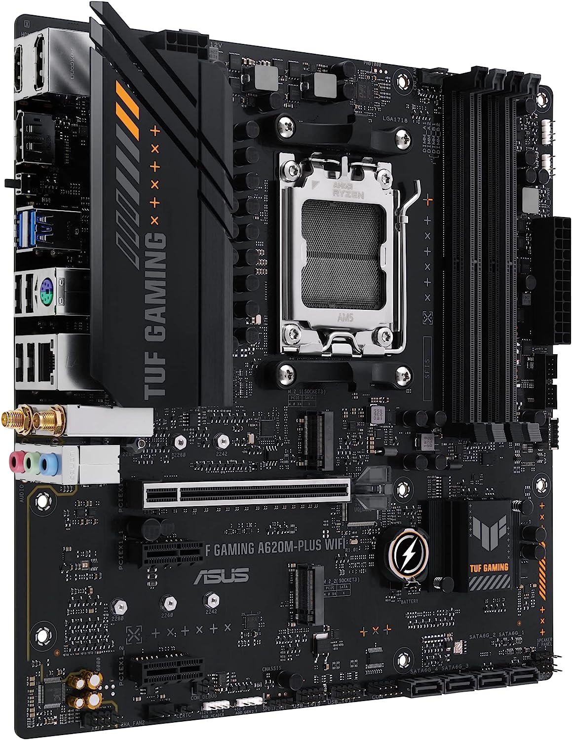 Motherboard Asus (Tuf Gaming A620M-Plus Wifi) Socket Am5,4*Ddr5,Hdmi,2*Dp,Pcie-4.0,Wifi,Micro Atx