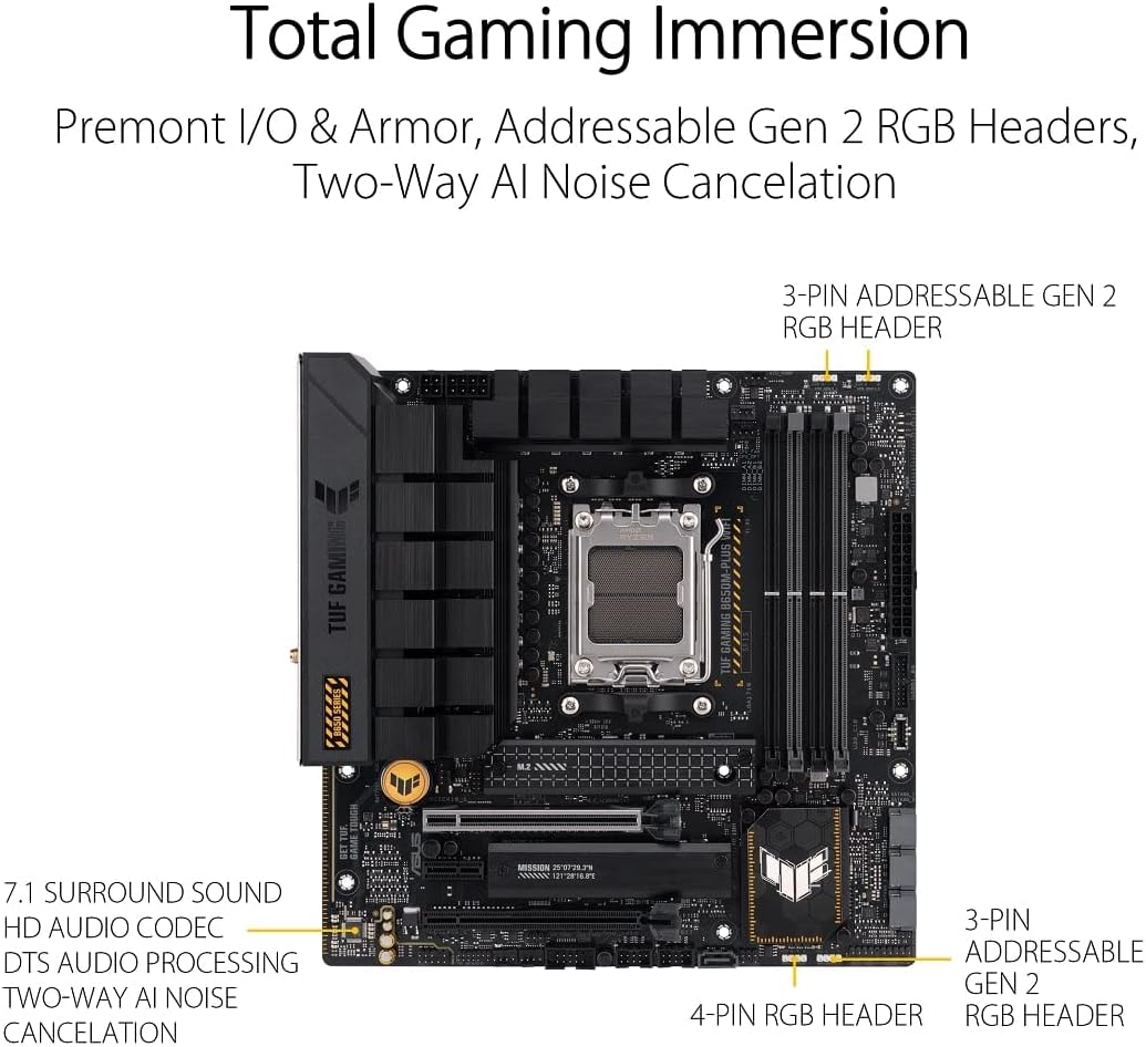 Motherboard Asus (Tuf Gaming B650M-Plus Wifi) Socket Am54*Ddr5Hdmidppcie-4.0Wifi6Micro Atx