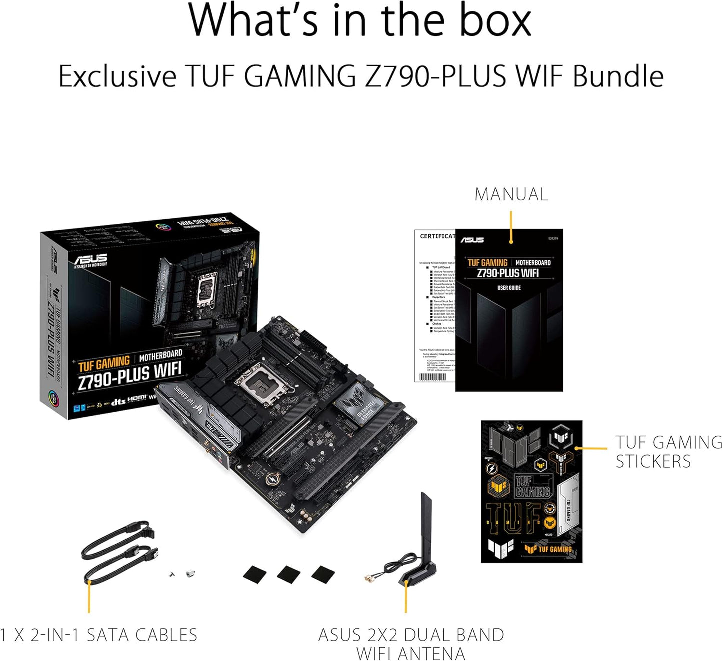 Motherboard Asus (Tuf Gaming Z790-Plus Wifi)Socket 1700 13A4*Ddr5Hdmidppci-E 5.0Wifi6Eatx