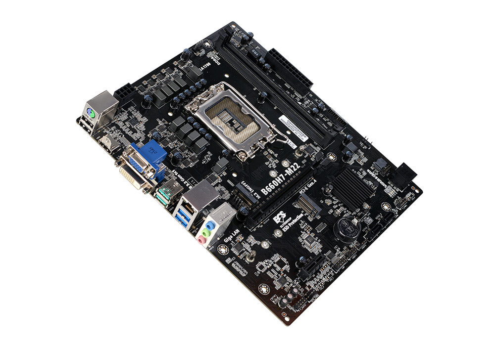 Motherboard Ecs (B660H7-M22) Socket 1700,2*Ddr4 3600,Vga,Hdmi,Dvi-D,Micro Atx