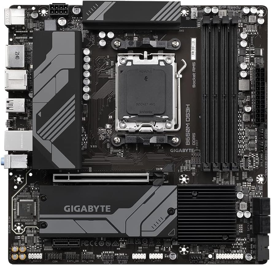 Motherboard Gigabyte (B650M Ds3H) Socket Am5, 4*Ddr5 6400Mhz, Hdmi, 2*Dp, Micro Atx