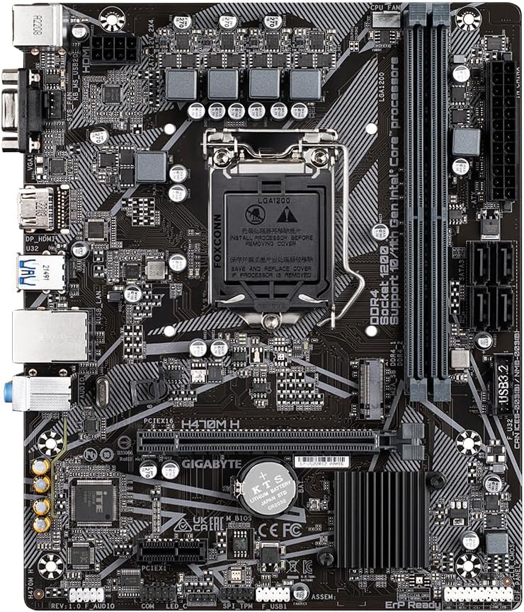 Motherboard Gigabyte (H470M H ) Socket 1200 10A/11A, 2*Ddr4, M.2,Hdmi, Micro Atx