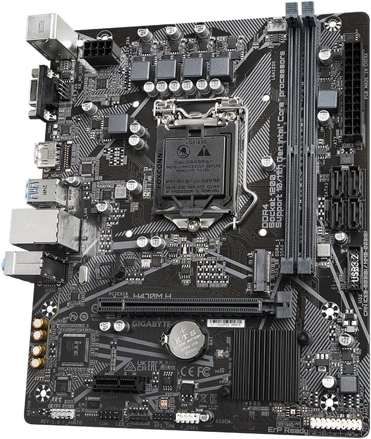 Motherboard Gigabyte (H470M H ) Socket 1200 10A/11A, 2*Ddr4, M.2,Hdmi, Micro Atx
