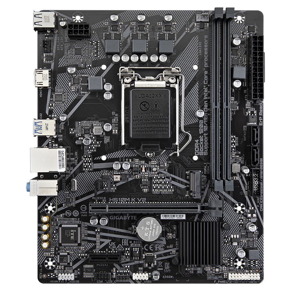 Motherboard Gigabyte (H510M K V2) Socket 1200 2*Ddr4 3200Mhz Hdmi Micro Atx