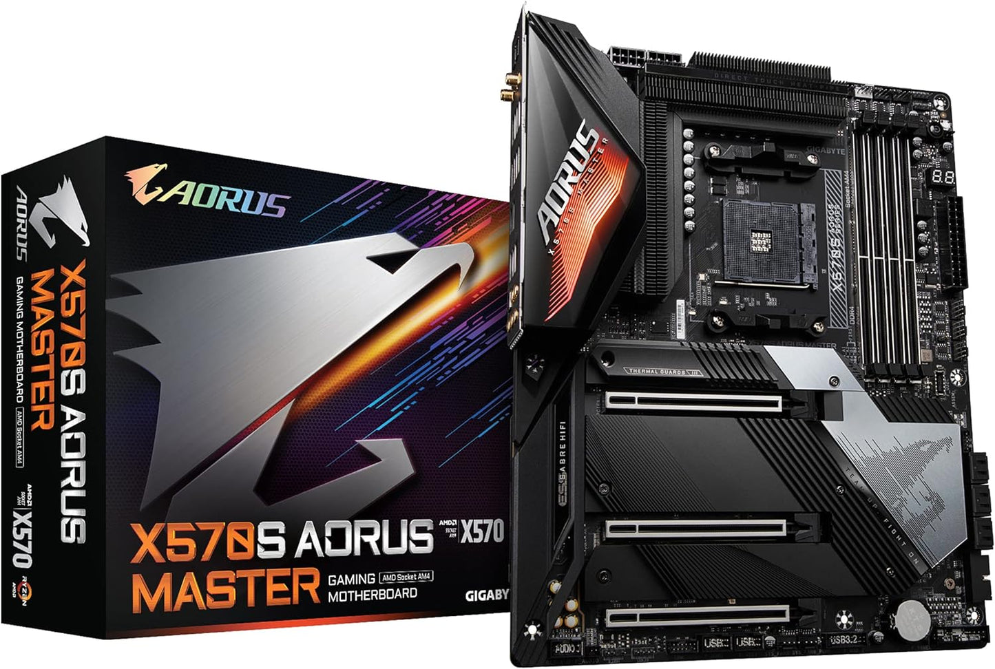 Motherboard Gigabyte (X570S Aorus Master ) Socketam4, 4*Ddr4 128Gb, 2* M.2, 6* Sata 6Gb/S, Atx