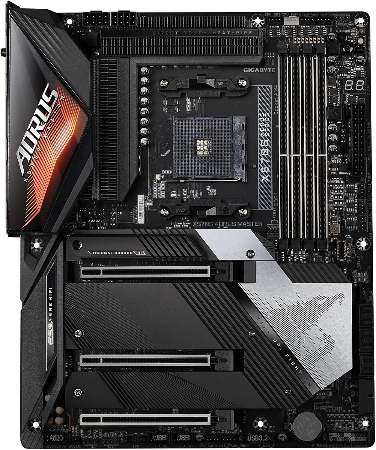 Motherboard Gigabyte (X570S Aorus Master ) Socketam4, 4*Ddr4 128Gb, 2* M.2, 6* Sata 6Gb/S, Atx