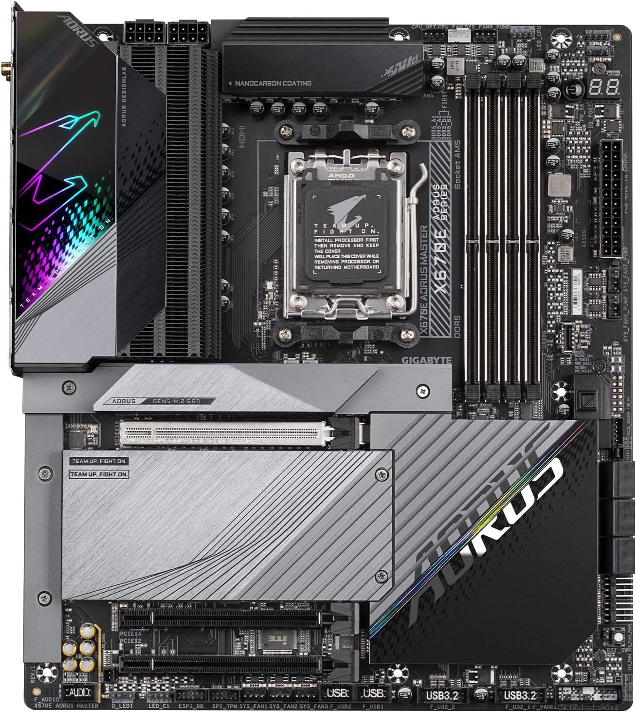 Motherboard Gigabyte (X670E Aorus Master)Socket Am5, 4* Ddr5, 2* M.2, Hdmi, Dp, Wifi 6E, Bt 5.3