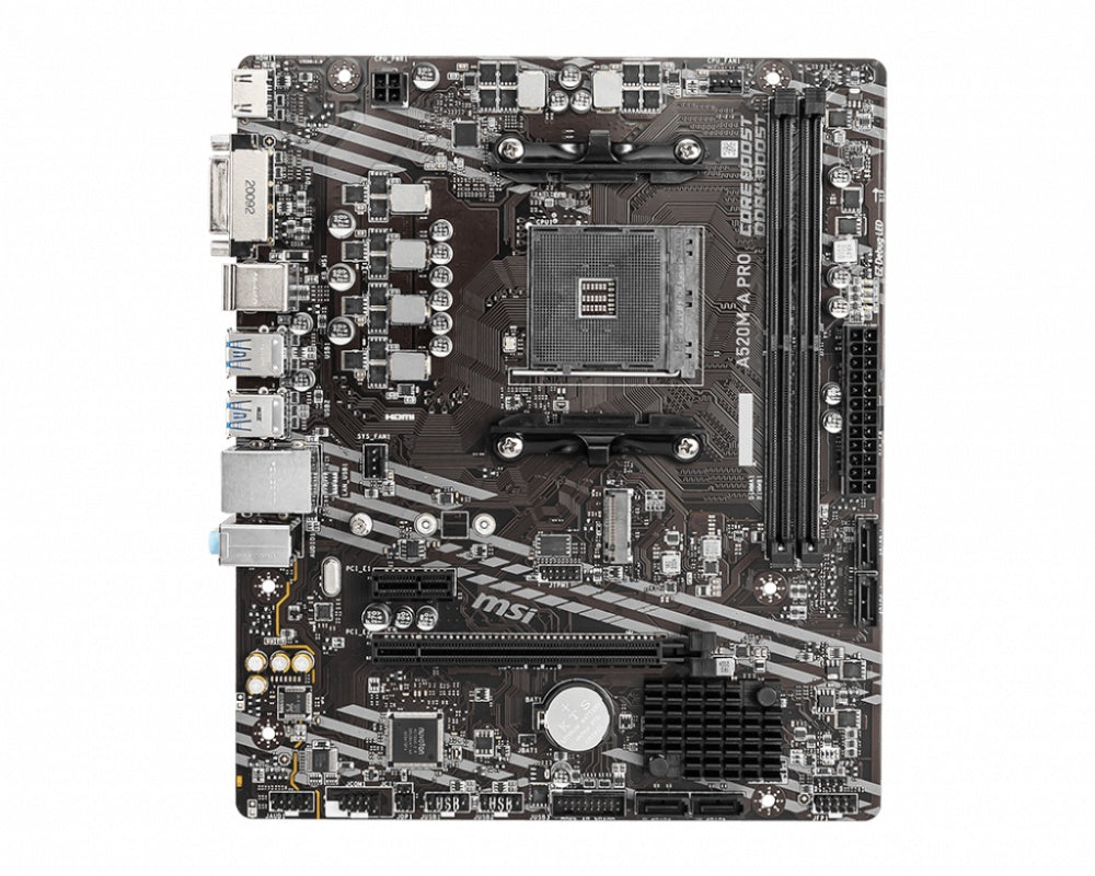 Motherboard Msi (A520M-A Pro) Socket Am4 2*Ddr4 4400 Hdmidvi-D M-Atx