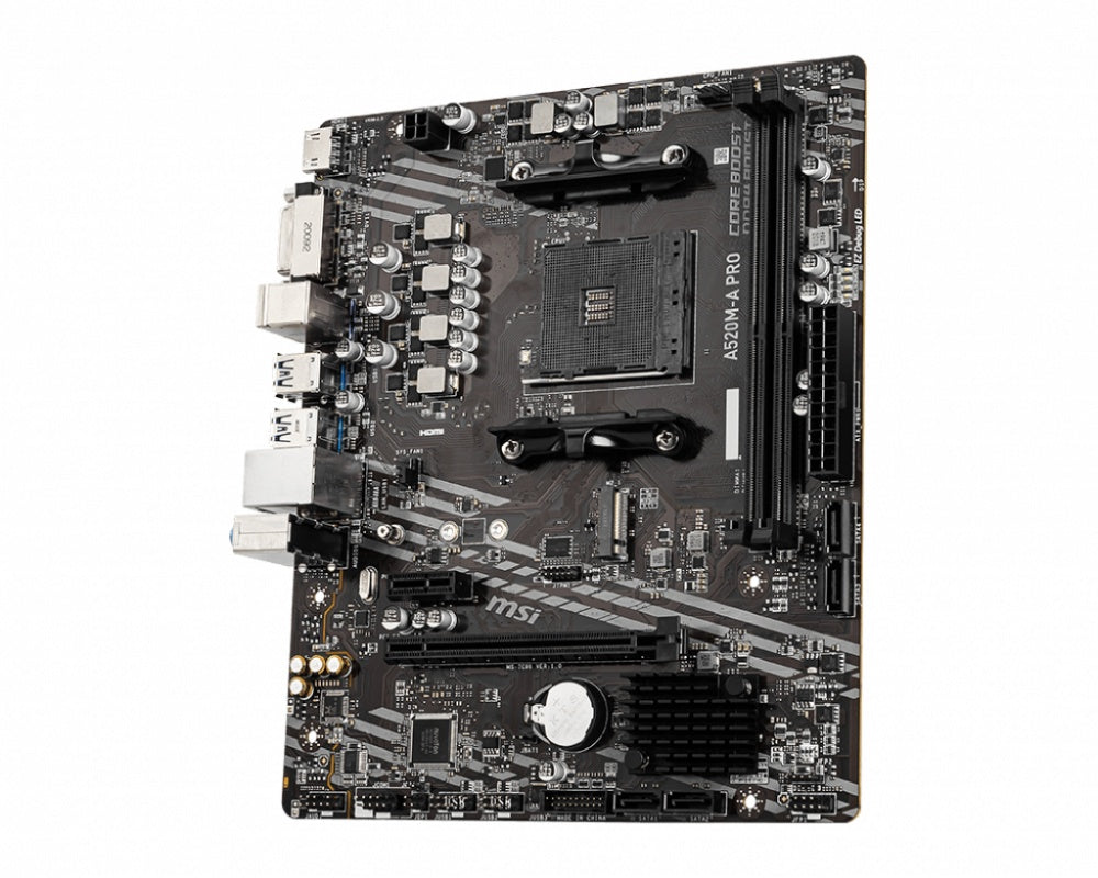 Motherboard Msi (A520M-A Pro) Socket Am4 2*Ddr4 4400 Hdmidvi-D M-Atx