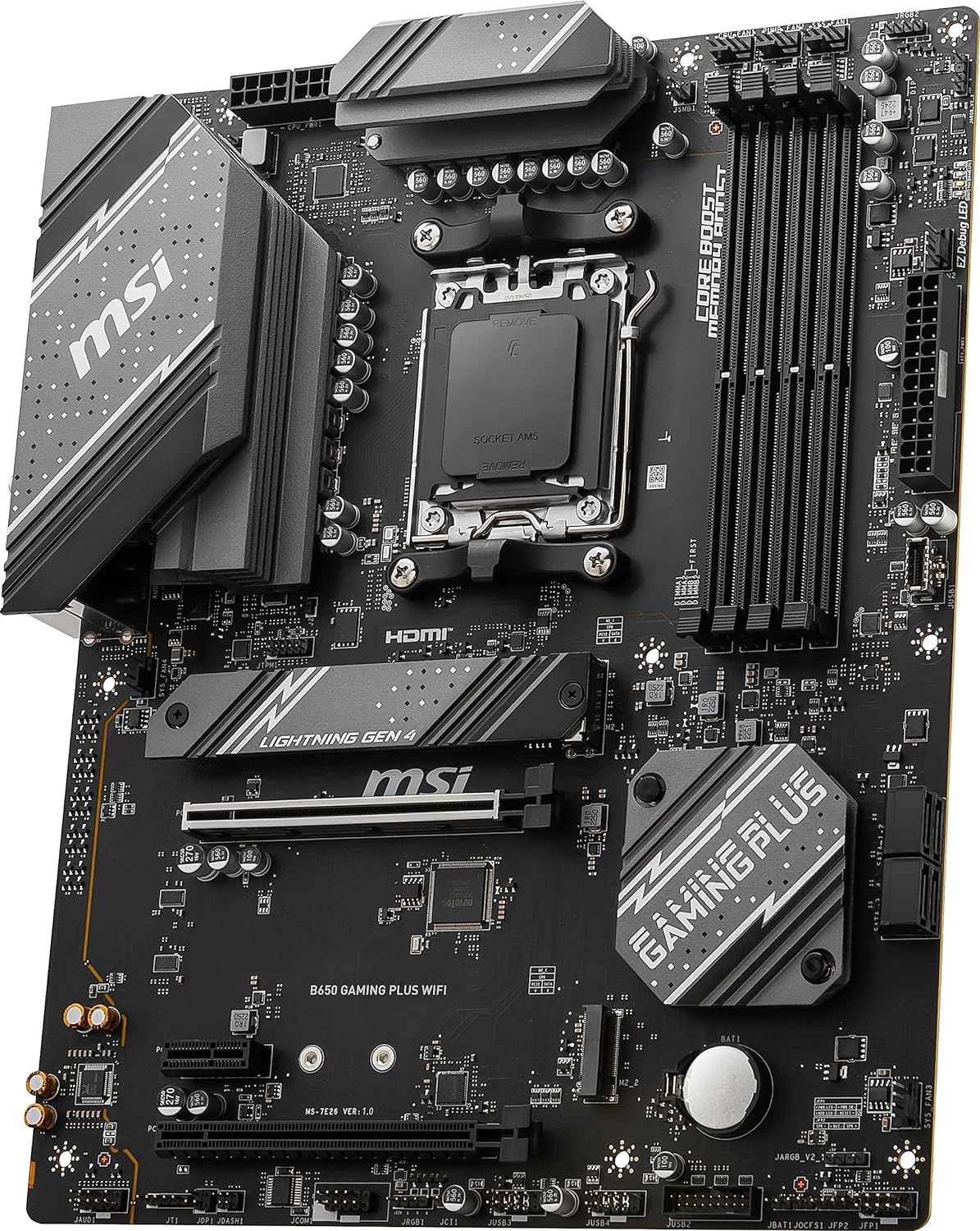 Motherboard Msi (B650 Gaming Plus Wifi) Socket Am5 4*Ddr5 7200 Hdmi Dp 2*M.2 Atx