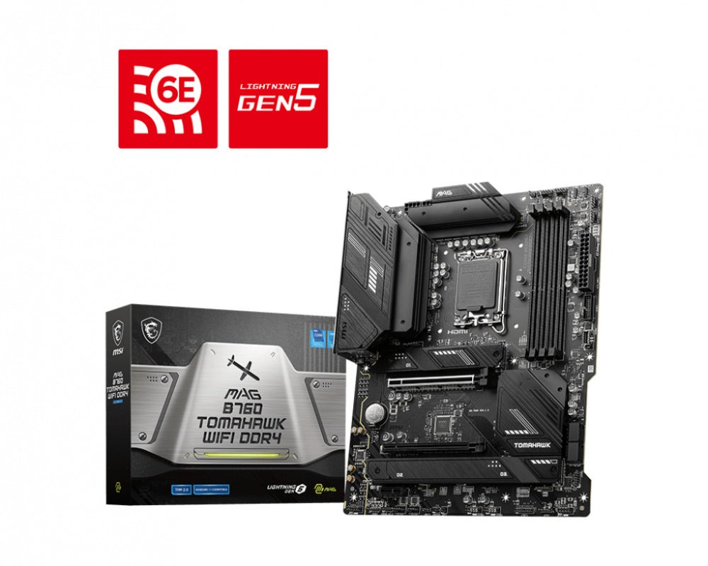 Motherboard Msi (Mag B760 Tomahawk Wifi Ddr4) Socket 1700,4*Ddr4 5333,Hdmi,Dp,3*M.2,Atx