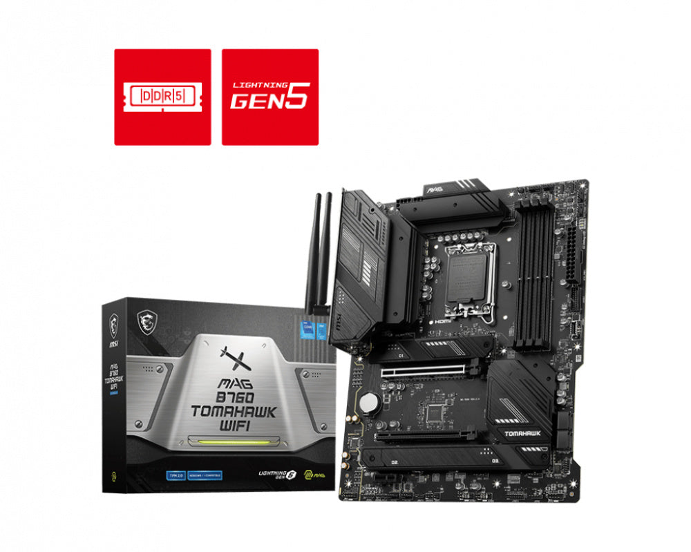 Motherboard Msi (Mag B760 Tomahawk Wifi) Socket 1700, 4*Ddr5 7000 Mhz, Hdmi,Dp, Atx
