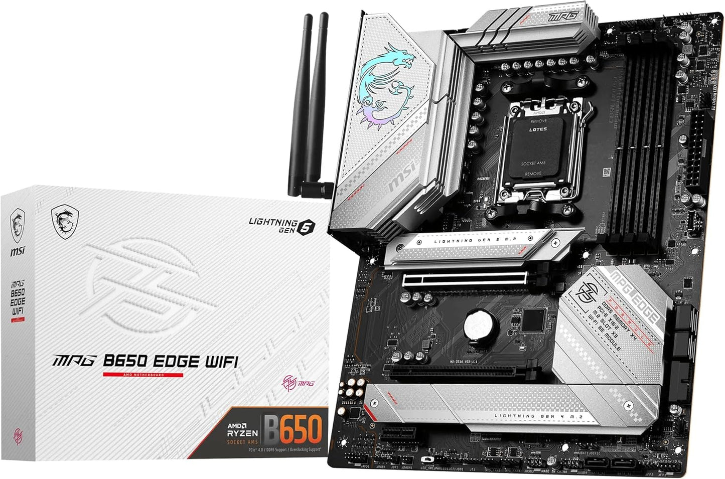 Motherboard Msi (Mpg B650 Edge Wifi) Socket Am5 4*Ddr5 7800 1*Hdmi 1*Dp 3*M.2 Atx