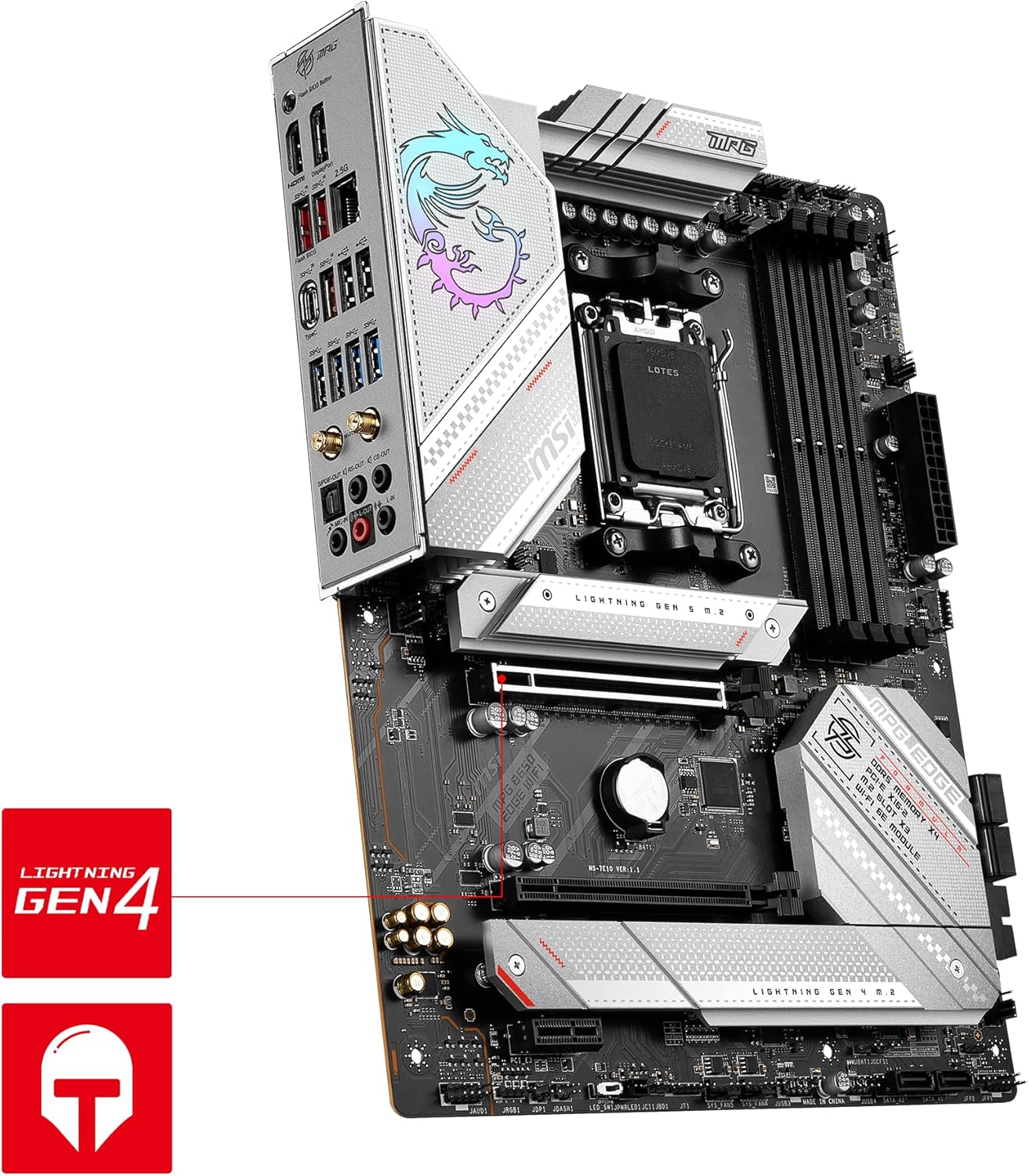 Motherboard Msi (Mpg B650 Edge Wifi) Socket Am5 4*Ddr5 7800 1*Hdmi 1*Dp 3*M.2 Atx