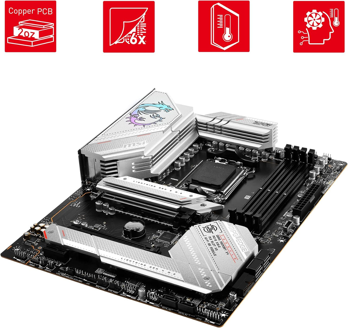 Motherboard Msi (Mpg B650 Edge Wifi) Socket Am5 4*Ddr5 7800 1*Hdmi 1*Dp 3*M.2 Atx