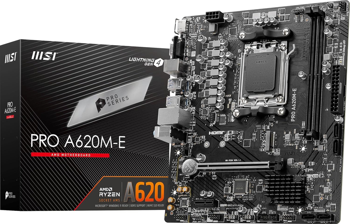 Motherboard Msi (Pro A620M-E) Socket Am5, 2*Ddr5 6000 Mhz, Hdmi,Vga, Micro Atx