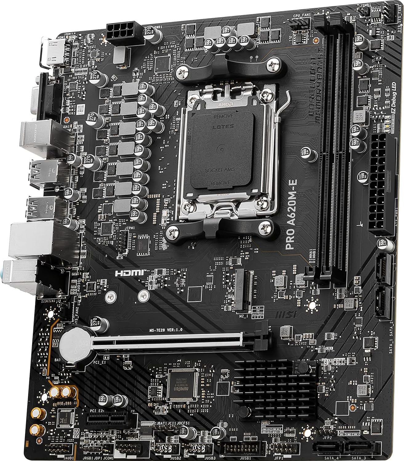 Motherboard Msi (Pro A620M-E) Socket Am5, 2*Ddr5 6000 Mhz, Hdmi,Vga, Micro Atx