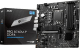 Motherboard Msi (Pro B760-P Ddr4 Ii) Socket 1700 4*Ddr4 5333 1*Hdmi 1*Dp 2*M.2 Atx