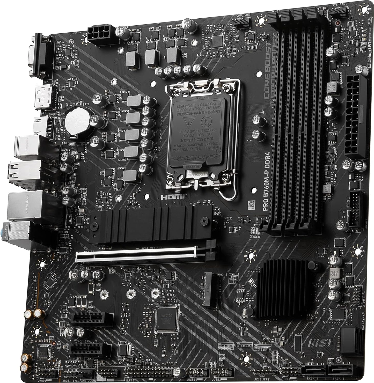 Motherboard Msi (Pro B760-P Ddr4 Ii) Socket 1700 4*Ddr4 5333 1*Hdmi 1*Dp 2*M.2 Atx