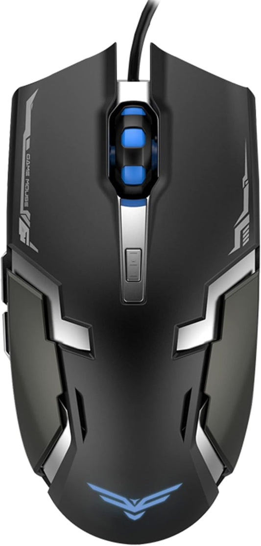 Mouse Gamer Naceb (Na-629) Usb 800/3200 Dpi, 6 Botnegro