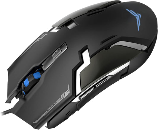 Mouse Gamer Naceb (Na-629) Usb 800/3200 Dpi, 6 Botnegro