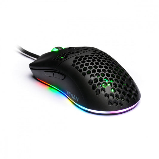 Mouse Gamer Ergonómico Yeyian Óptico Links, Alámbrico, Usb, 7200Dpi, Negro