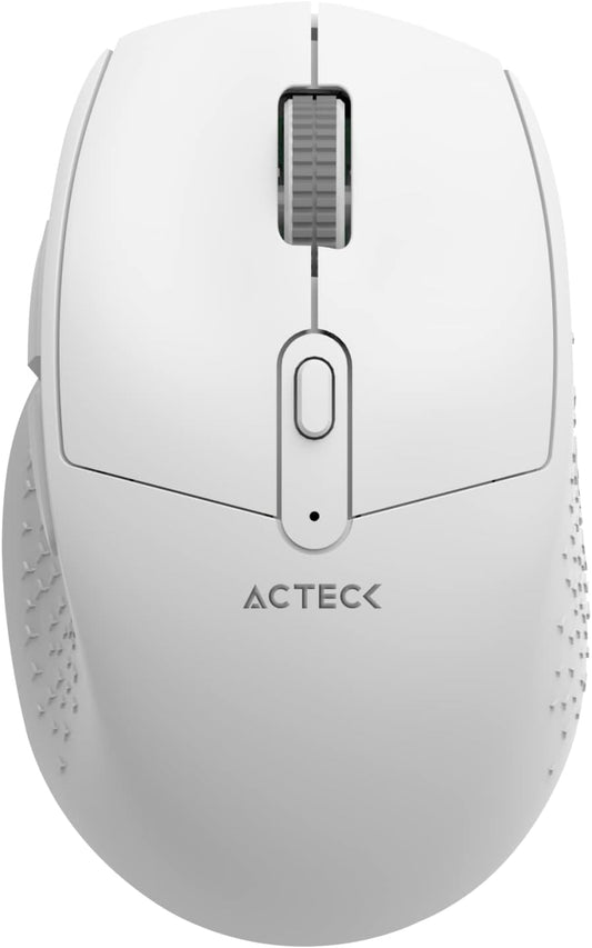 Mouse Inalambrico Acteck (Ac-934084) Optimize Ergo Mi680,Rf Usb,Bt,Optico,1600 Dpi,Blanco