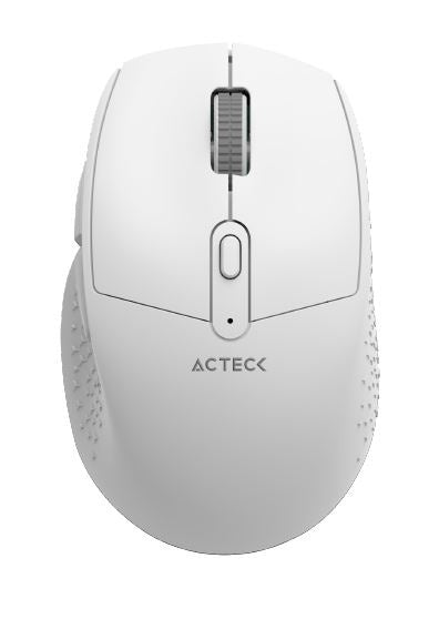 Mouse Inalambrico Acteck (Ac-934084) Optimize Ergo Mi680,Rf Usb,Bt,Optico,1600 Dpi,Blanco