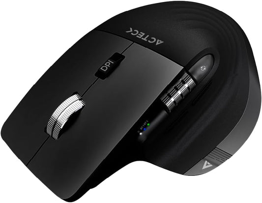 Mouse Inalambrico Acteck (Ac-936187) Virtuos Pro Mi780,Rf Usb,Bt,Optico,3200 Dpi,Recargable,Negro