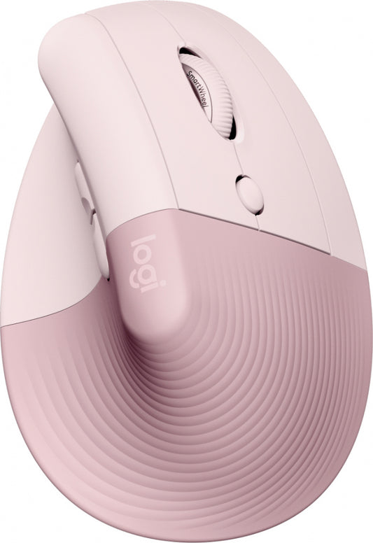 Mouse Logitech Lift Vertical Opt Usb Bolt Bt 4000Dpi Rose (910-006472)