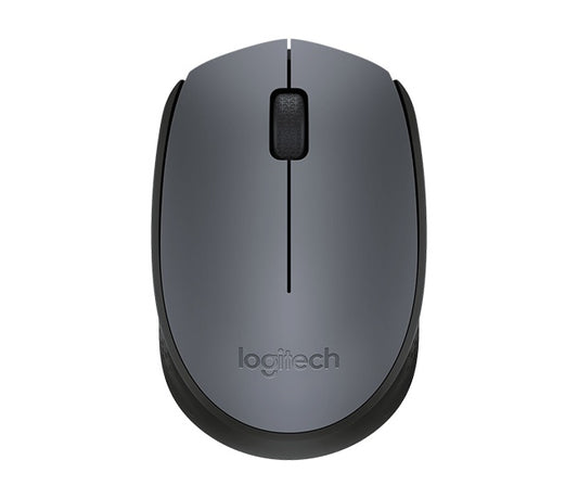 Mouse Ergonómico Logitech Óptico M170, Inalámbrico, Usb, 1000Dpi, Negro/Gris