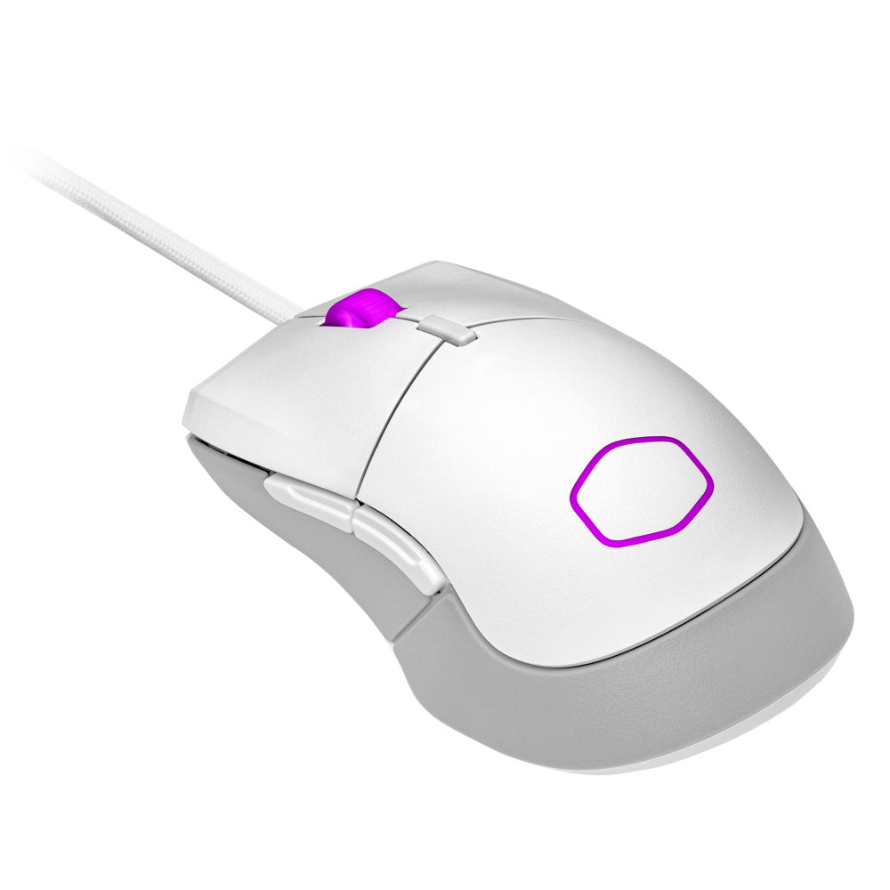 Mouse Optico Cooler Master (Mm-310-Wwol1) Mm310 Blanco, Ligero Ambidiestro,Rgb,400-12000Dpi