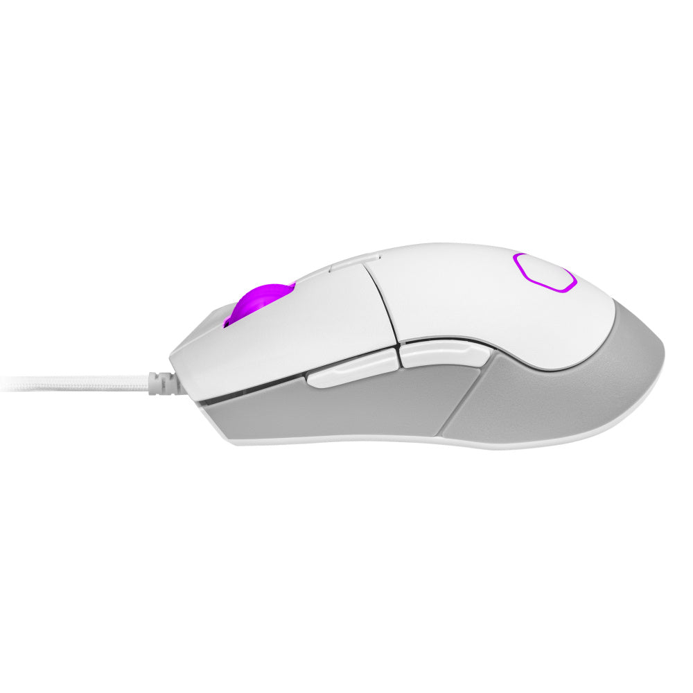 Mouse Optico Cooler Master (Mm-310-Wwol1) Mm310 Blanco, Ligero Ambidiestro,Rgb,400-12000Dpi